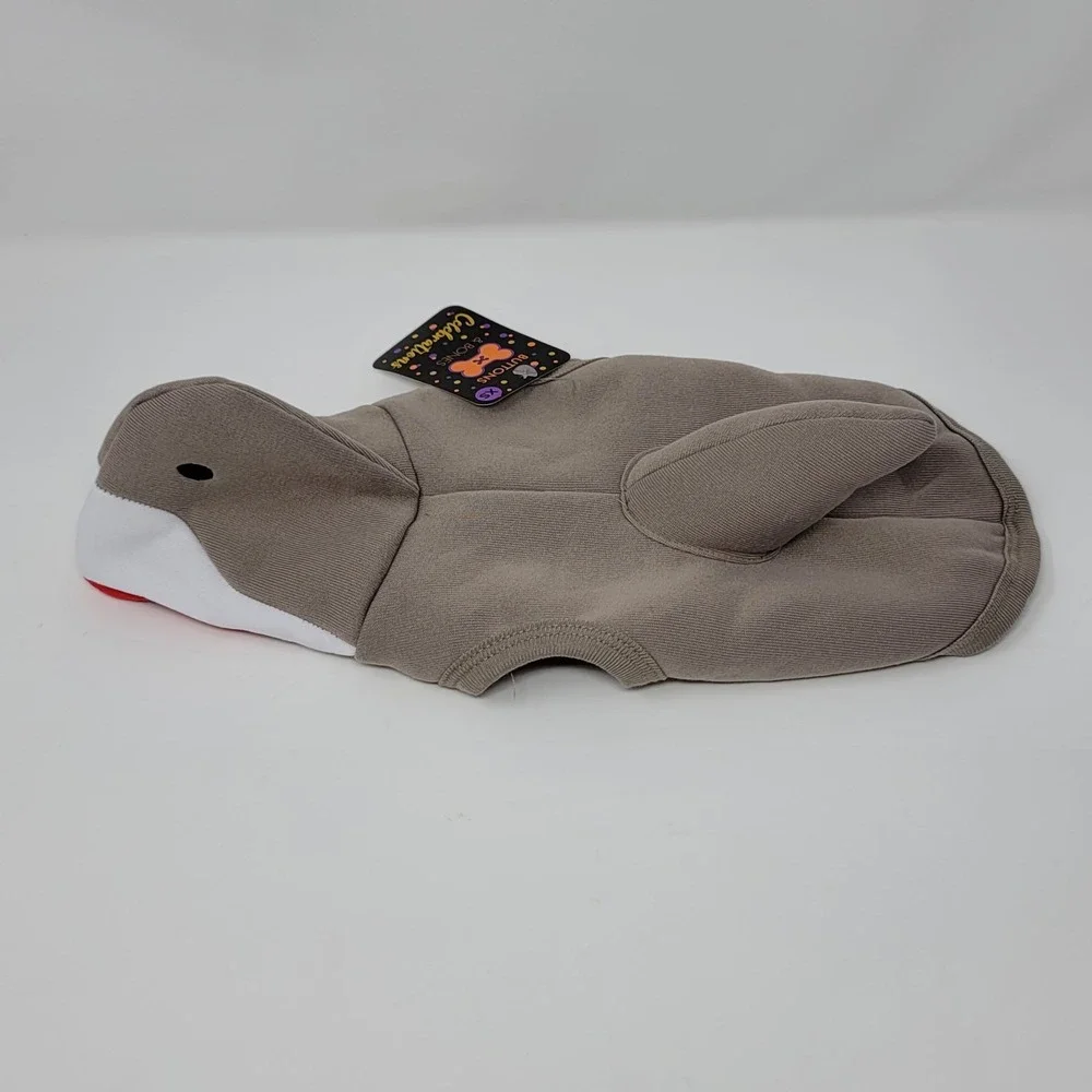 Buttons & Bones Celebrations Shark Pet Costume Dog XS Gray Fleece Halloween
